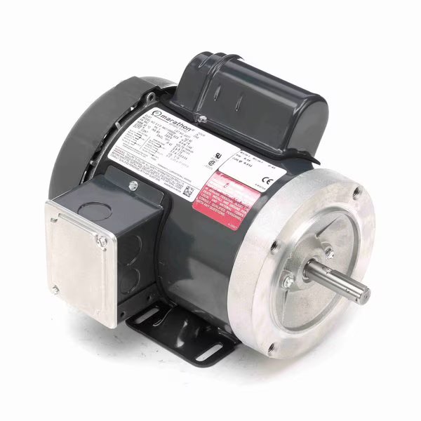 General Purpose Motor, 0.25 HP, 1 phase, 1200 RPM, 115/208-230 V, 56C Frame, TEFC, Marathon, Mfr#: G577